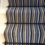 Carpet, Kingsmead Artwork Stripe Runner & Fitted With Stair Rods Homepride In Black