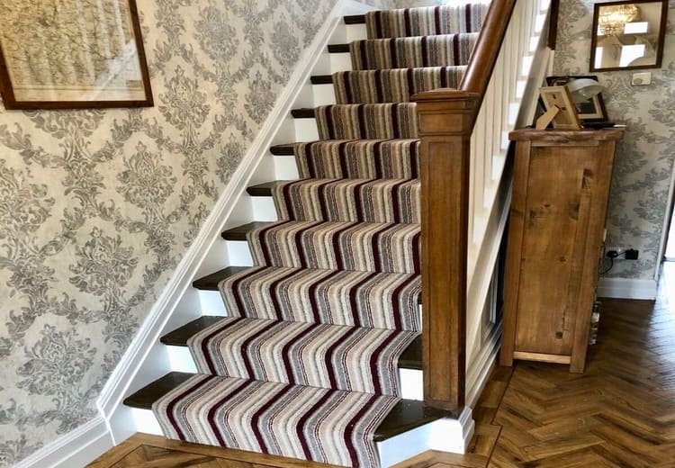 Stair carpet by Brockways in Dimensions Stripe