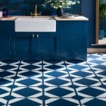 Kitchen floor by Harvey Maria in Oxford Blue