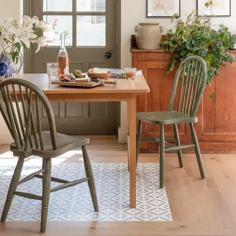 Harvey Maria Aubrey Vintage Wood and Patterned Kitchen Vinyl Flooring in Balcombe Stone Tile