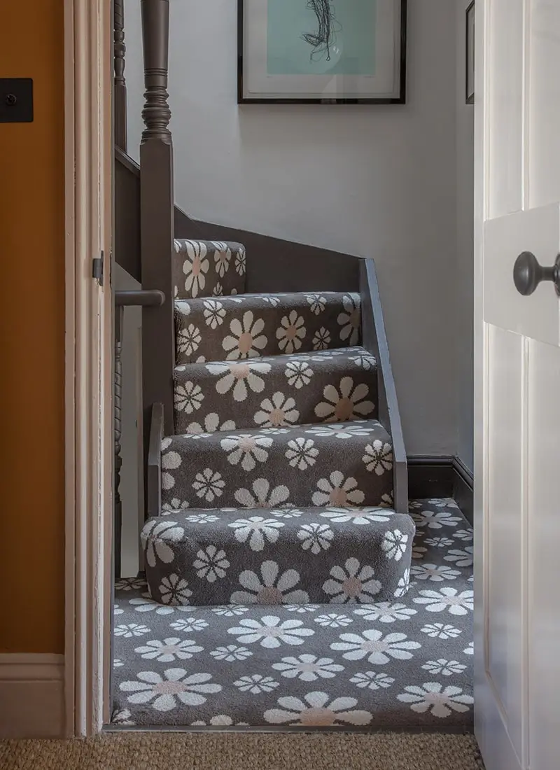 Alternative Flooring Floral Pattern Stairs