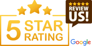 5 Star Rating On Google, Leave Us A Review