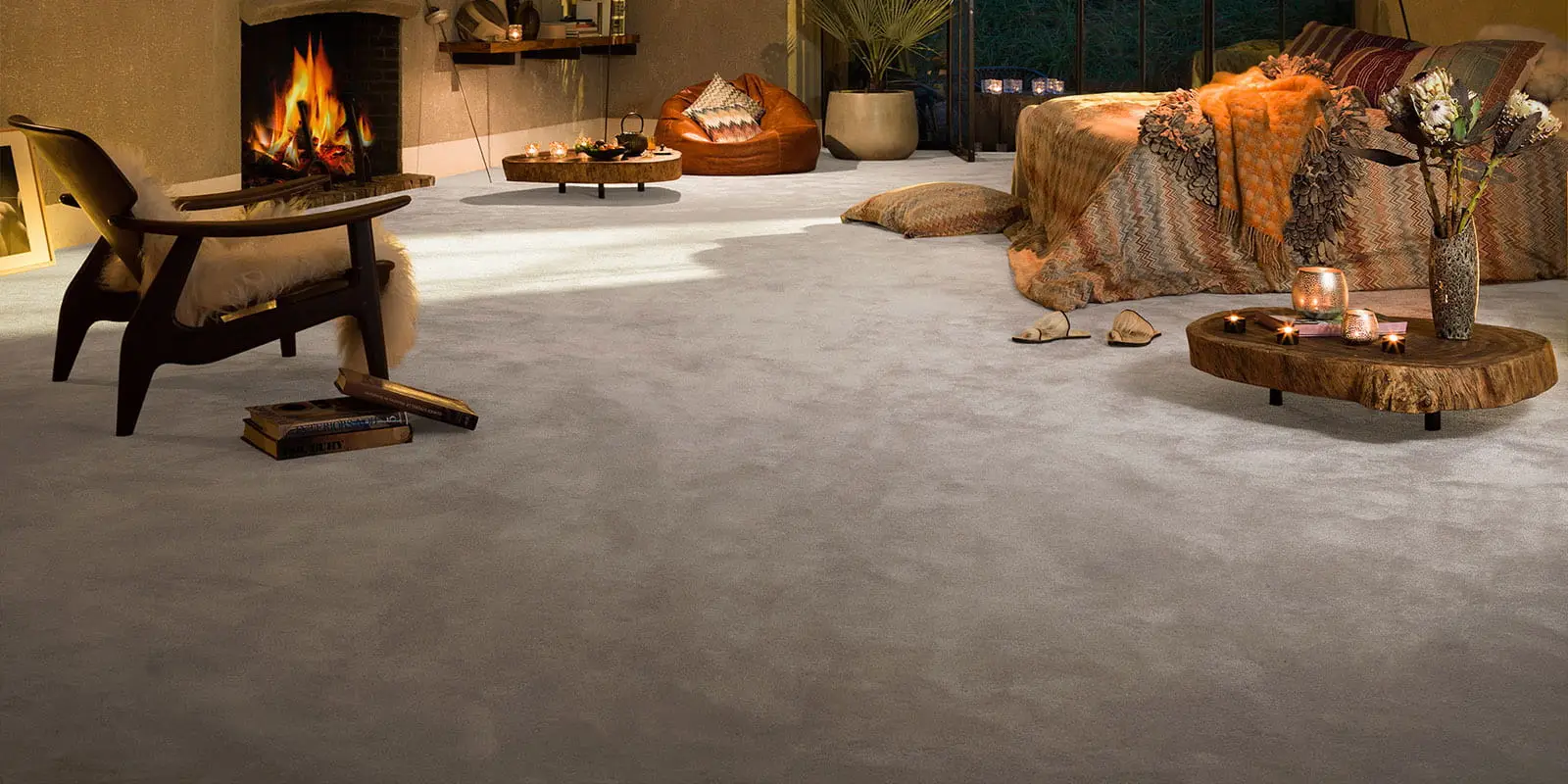 Associated Weavers Obsession 39 Fireplace Living Room Dark Beige Carpet - OBSETA_39_BED