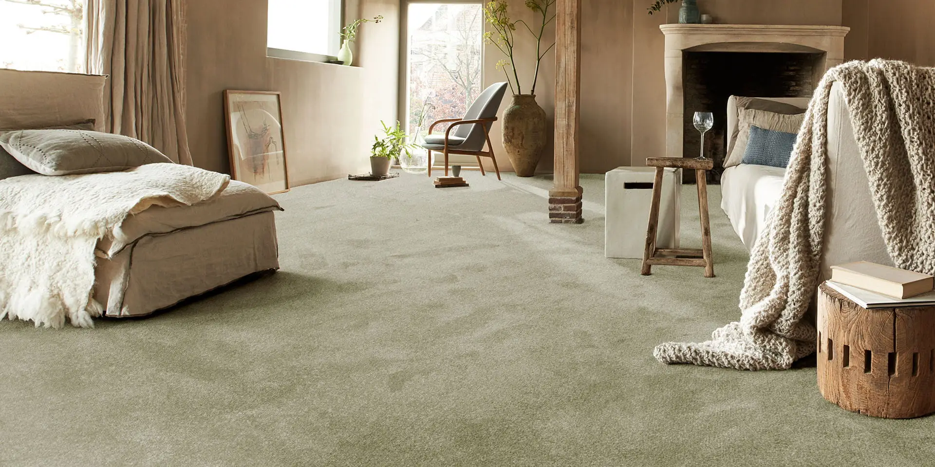 Associated Weavers - Tigris 20 Green-Toned Saxony Luxury Carpet