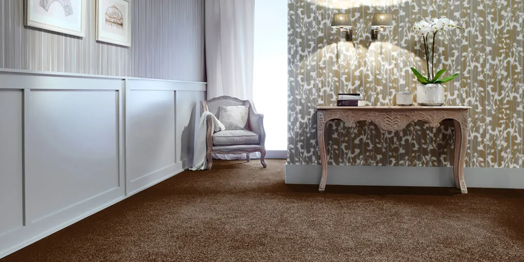 Associated Weaves Sophistication 45 Brown Hallway Carpet - Saxony Luxury Carpet